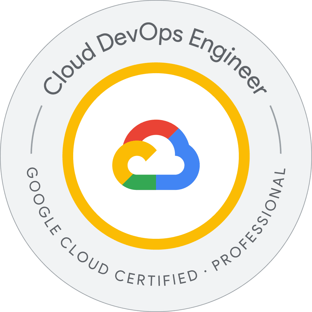 Google Cloud Certified Professional Cloud DevOps Engineer badge